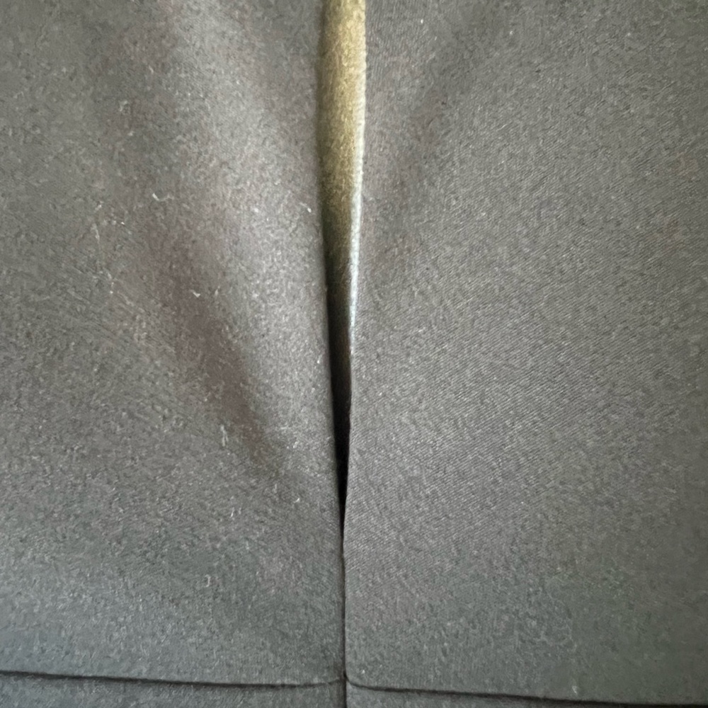Black Calvin Klein Fully Lined Little Black Dress w/Gold closure at throat front - Picture 6 of 7
